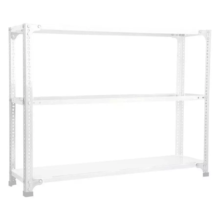 Spacious Luggage Rack White Color 3 Shelves 12x24x47 inch Size