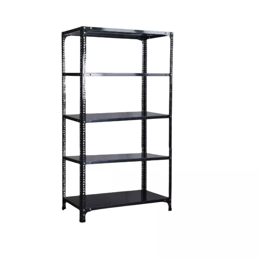 Spacious Luggage Rack Iron Grey Color 5 Shelves 18x36x61 inch Size