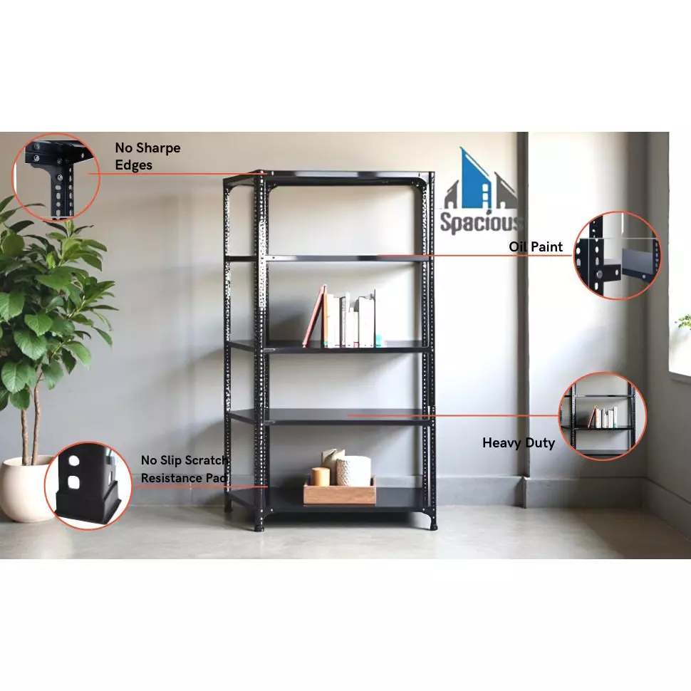 spacious-rack-shelf-black-5-shelves-12x36x72-inch-size