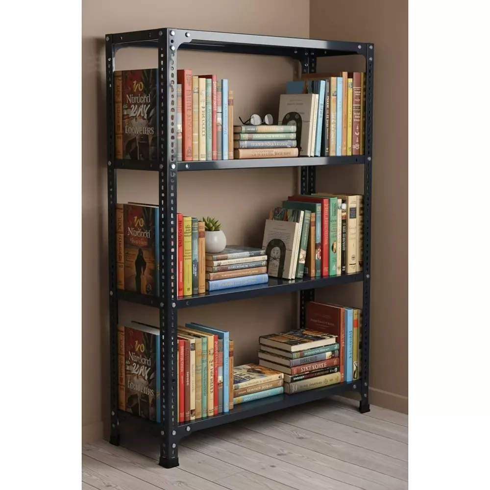spacious-book-shelf-rack-grey-4-shelves-48x36x12-inch-size