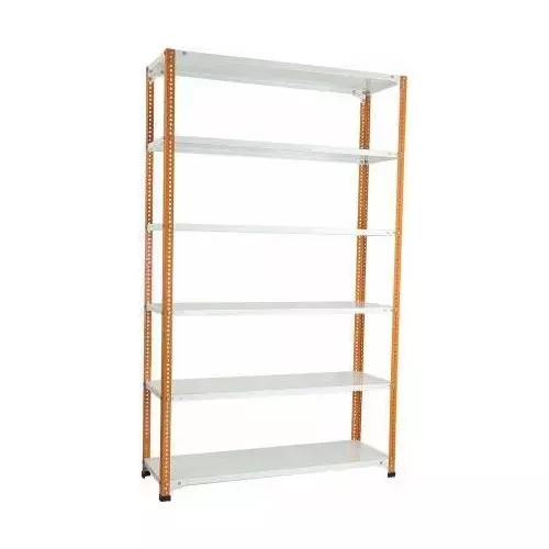 spacious-luggage-rack-orange-and-white-6-shelves-18x36x58-inch-size