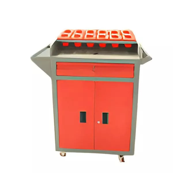 Rimsha Single Drawer With Double Cabinet Trolley 4 Inch (10.16 cm) Wheel Size 650x450x700 mm Mild Steel for Industrial Use