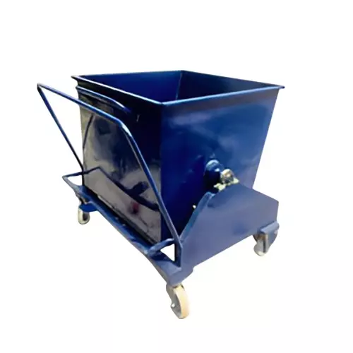 Rimsha Industrial Trolley Tilting Type 4 Inch (10.16 cm) Wheel Size 1000x900x900 mm Mild Steel for Industrial Use
