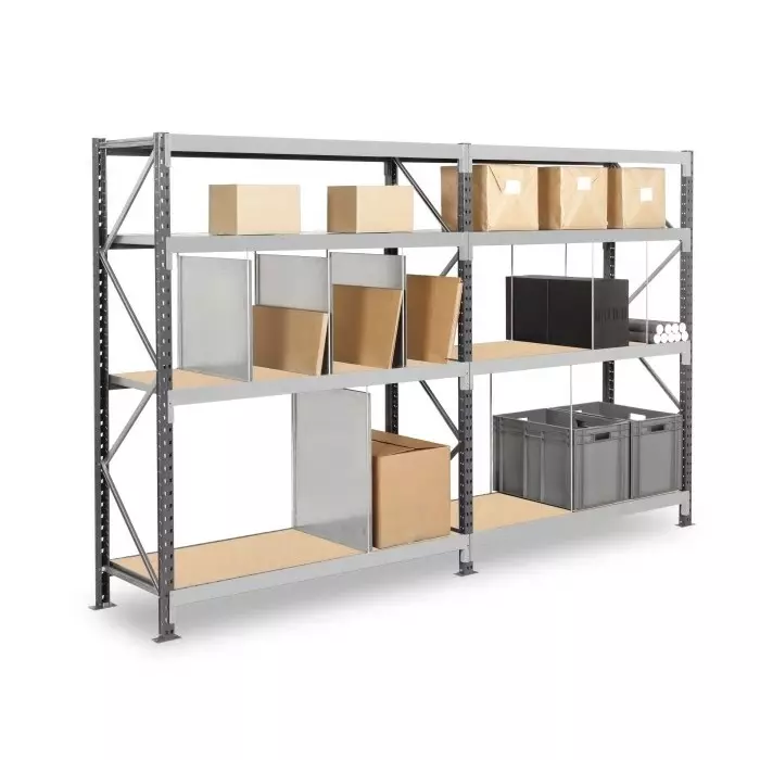 Manorga Steel Dark Grey Light Grey Storage Racking 3000 mm x 800 mm, ZRNIVSUPRSLD30802
