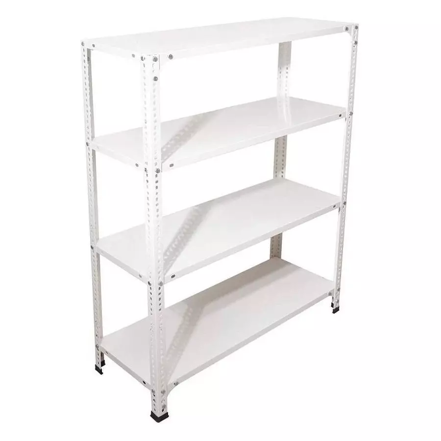 Spacious Metal Kitchen Cabinet White 4 Shelves 12X36X60 inch Size