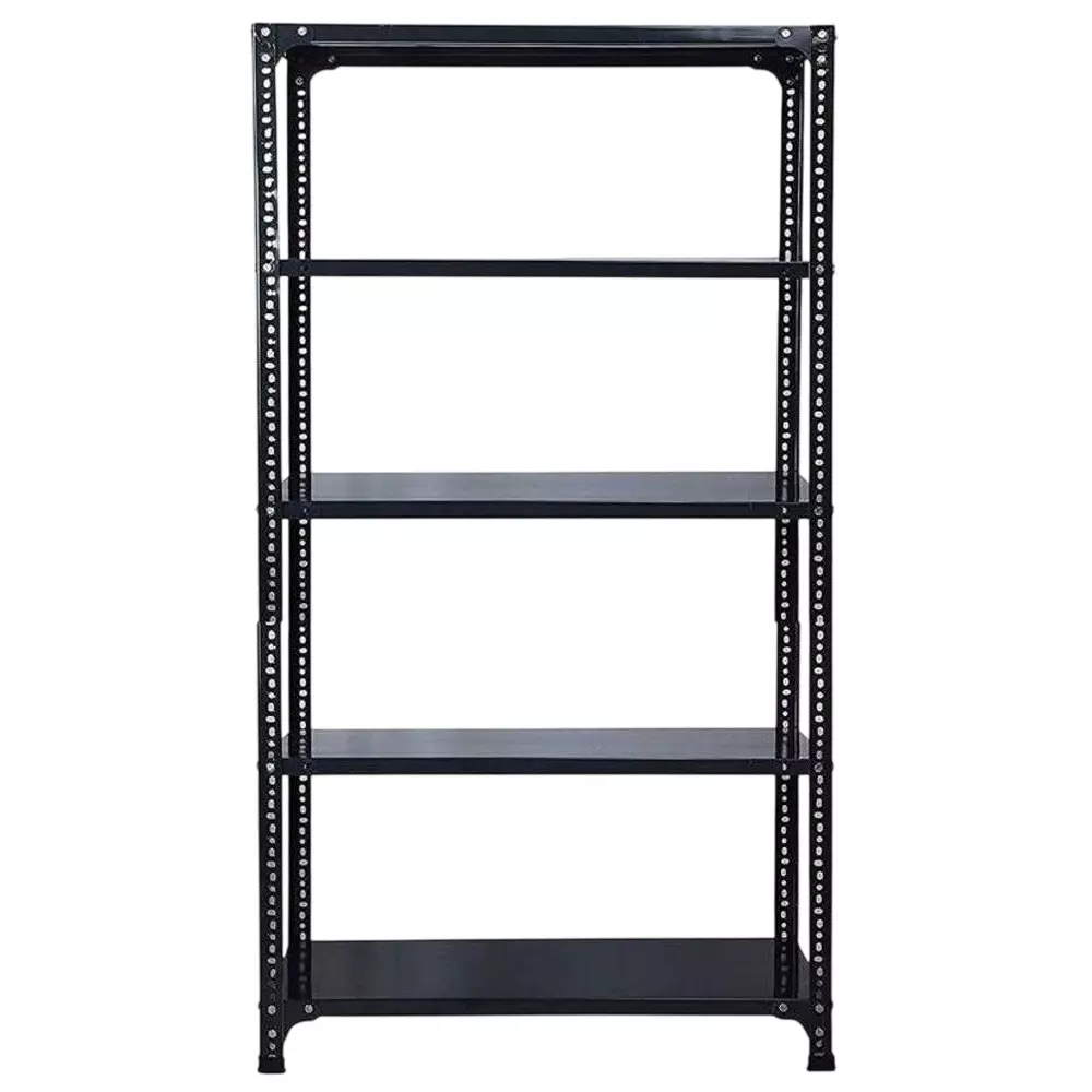 Spacious Metal Kitchen Cabinet Black 5 Shelves 24X36X36 inch Size