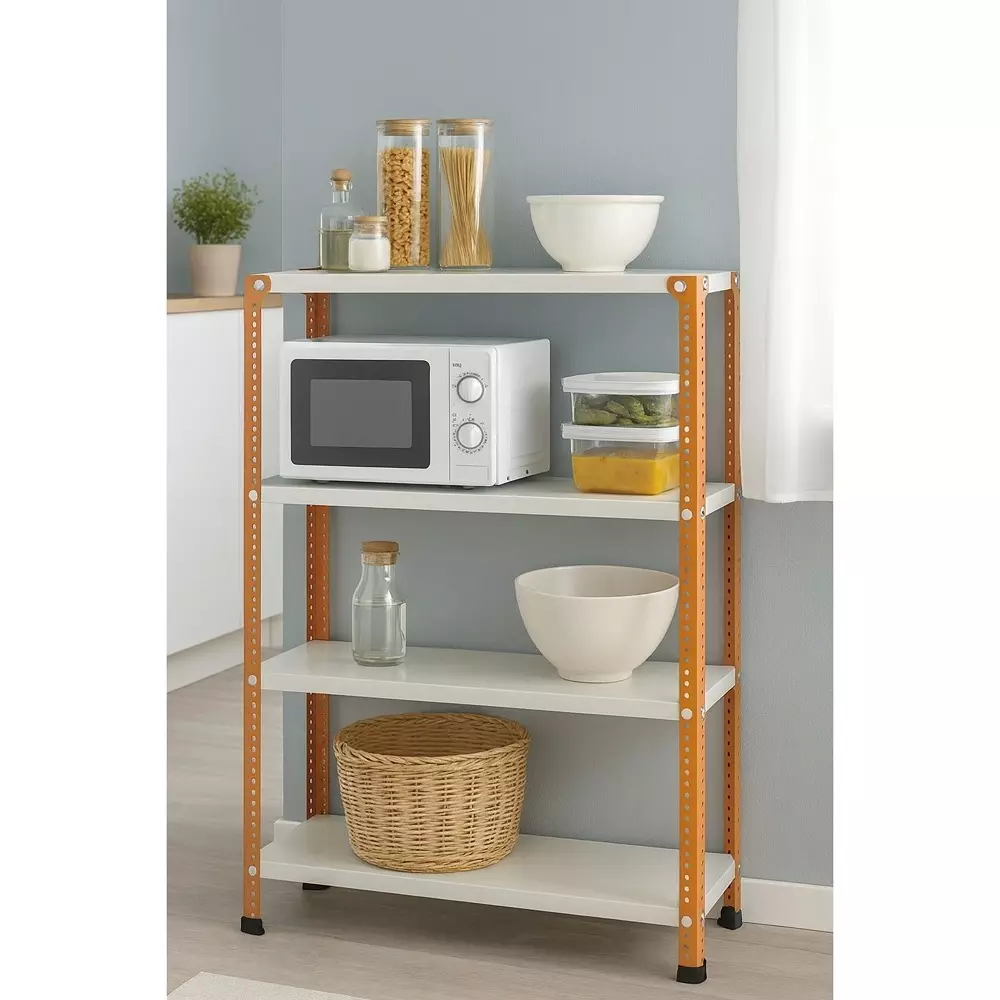 spacious-metal-kitchen-cabinet-orange-and-ivory-4-shelves-12x24x73-inch