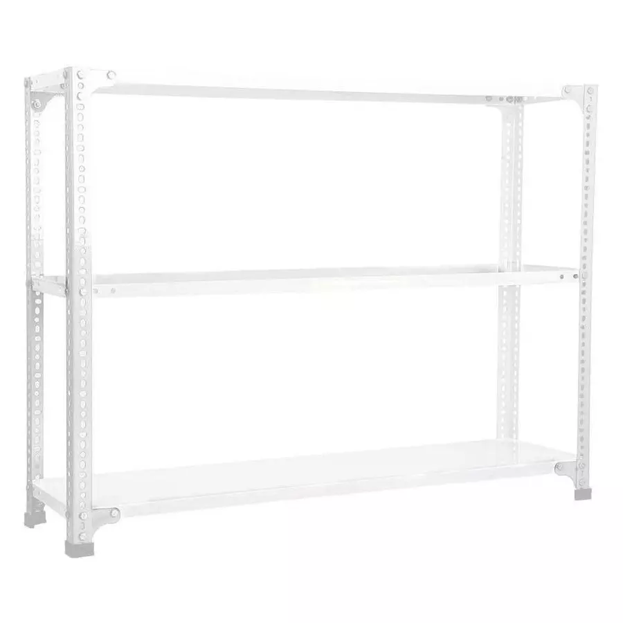 Spacious Luggage Rack White Color 3 Shelves 12x24x48 inch Size