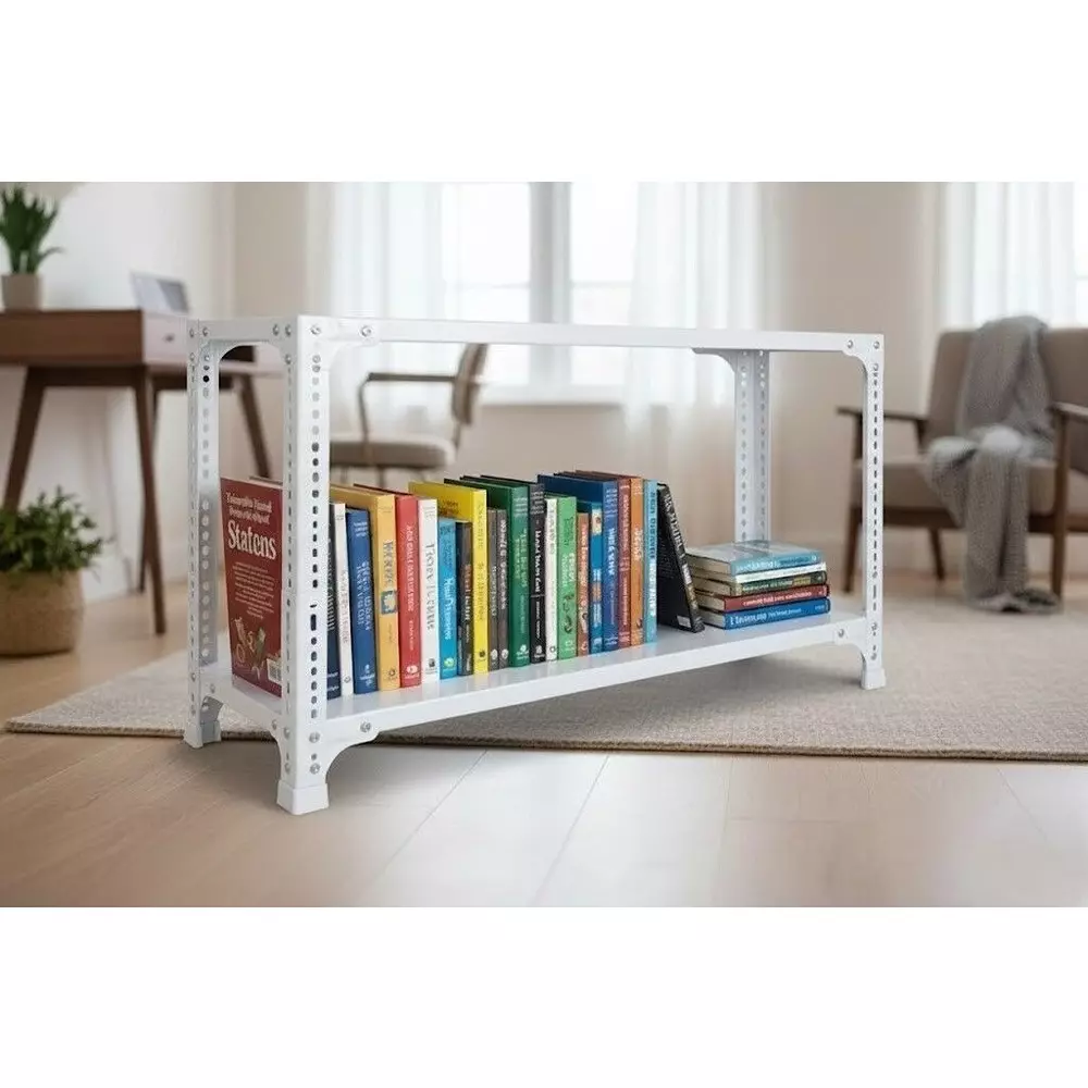 spacious-book-shelf-rack-white-color-2-shelves-12x33x24-inch