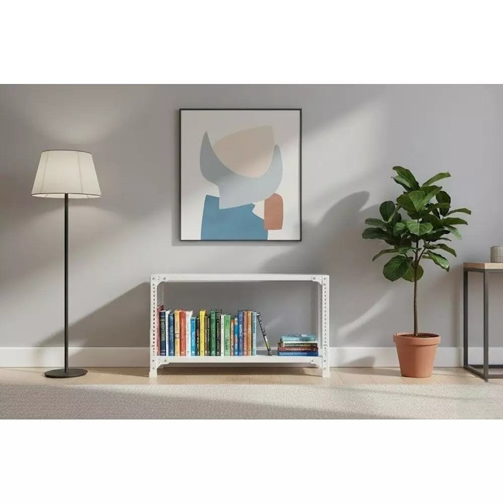 spacious-book-shelf-rack-white-color-2-shelves-12x33x24-inch