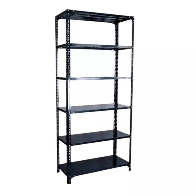 Spacious Luggage Rack Iron Grey Color 6 Shelves 12x36x58 inch Size