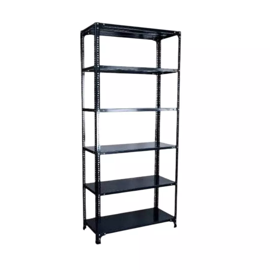 Spacious Luggage Rack Iron Grey Color 6 Shelves 12x24x60 inch Size