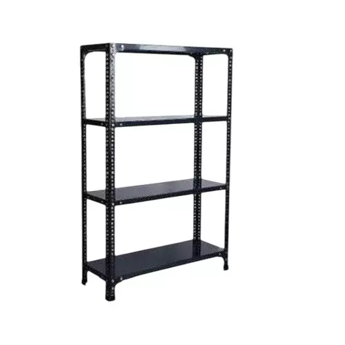 Spacious Luggage Rack Iron Grey Color 4 Shelves 18x36x71 inch Size