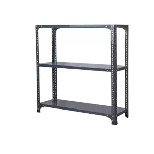 Spacious Luggage Rack Iron Grey Color 3 Shelves 15x24x60 inch Size