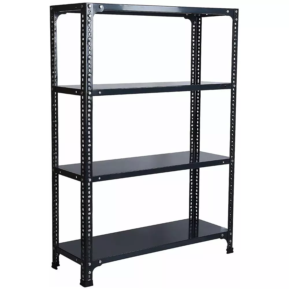Spacious Luggage Rack Black 4 Shelves 24x36x36 inch Size