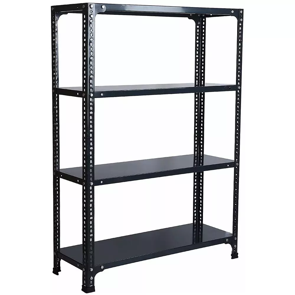 Spacious Luggage Rack Black 4 Shelves 12x36x48 inch Size