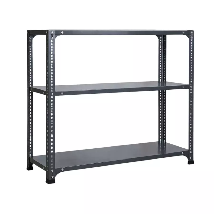 Spacious Shopsy Book Shelf Storage Rack Grey Color 3 Shelves 9(D) x 35(W) Inch