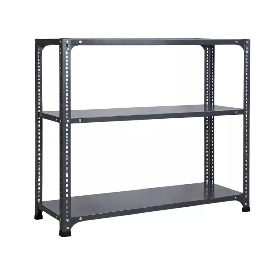 Spacious Shopsy Book Shelf Storage Rack Metal Grey Color 3 Shelves 9x29x23 inch, BS/9,29 ,23/3shelf