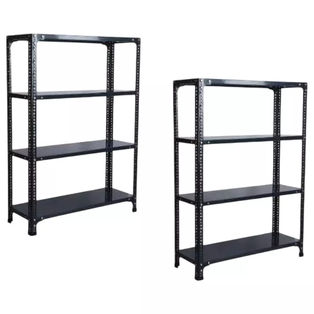 Spacious Metal Kitchen Cabinet Grey 4 Shelves 12X33x48 inch Size (Pack of 2)