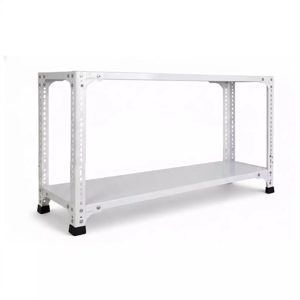 Spacious Metal Kitchen Cabinet White 2 Shelves 12x35x24 inch Size