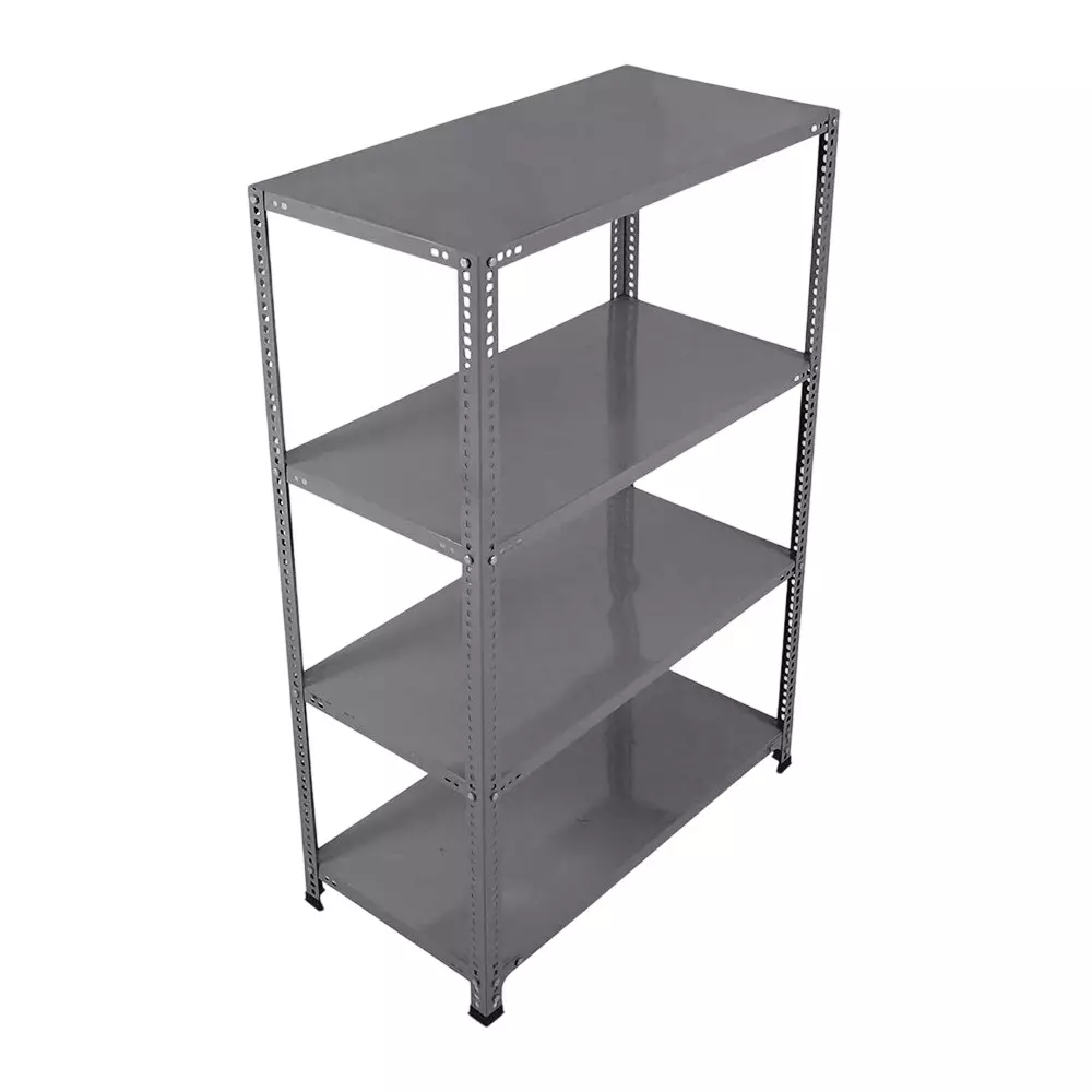 Spacious Metal Kitchen Cabinet Grey 4 Shelves 15X36X47 inch Size