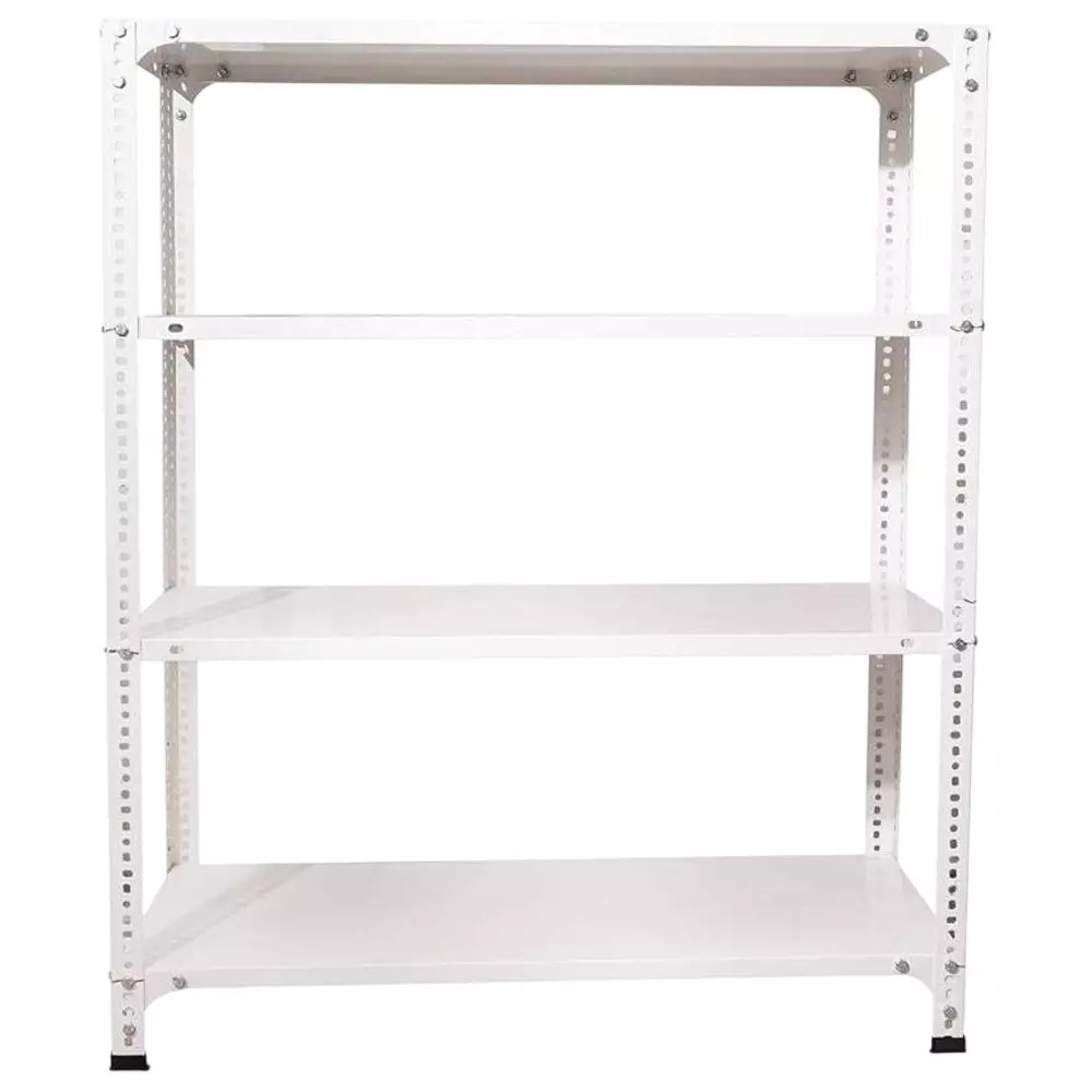 Spacious Metal Kitchen Cabinet White 4 Shelves 12X24X88 inch Size