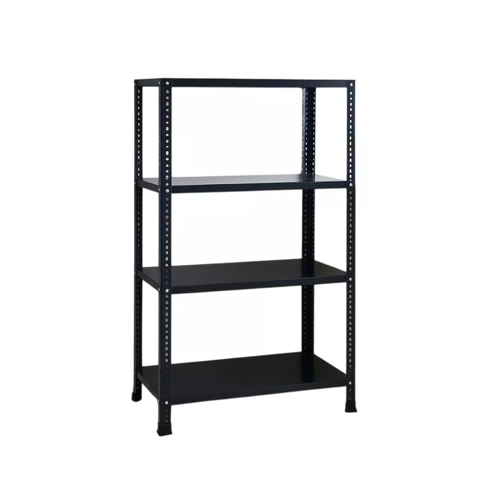 Spacious Metal Kitchen Cabinet Black 4 Shelves 24X36X47 inch Size
