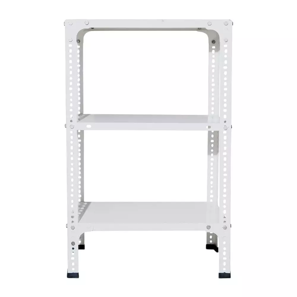 Spacious Metal Kitchen Cabinet White 3 Shelves 12X36X47 inch Size