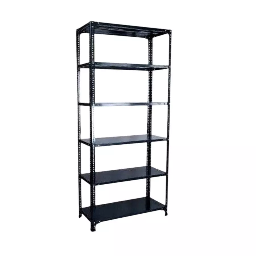 Spacious Luggage Rack Iron Grey Color 6 Shelves 12x24x73 inch Size
