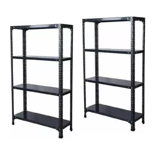 Spacious Luggage Rack Iron Grey Color 4 Shelves 15x33x71 inch Size (Pack of 2)