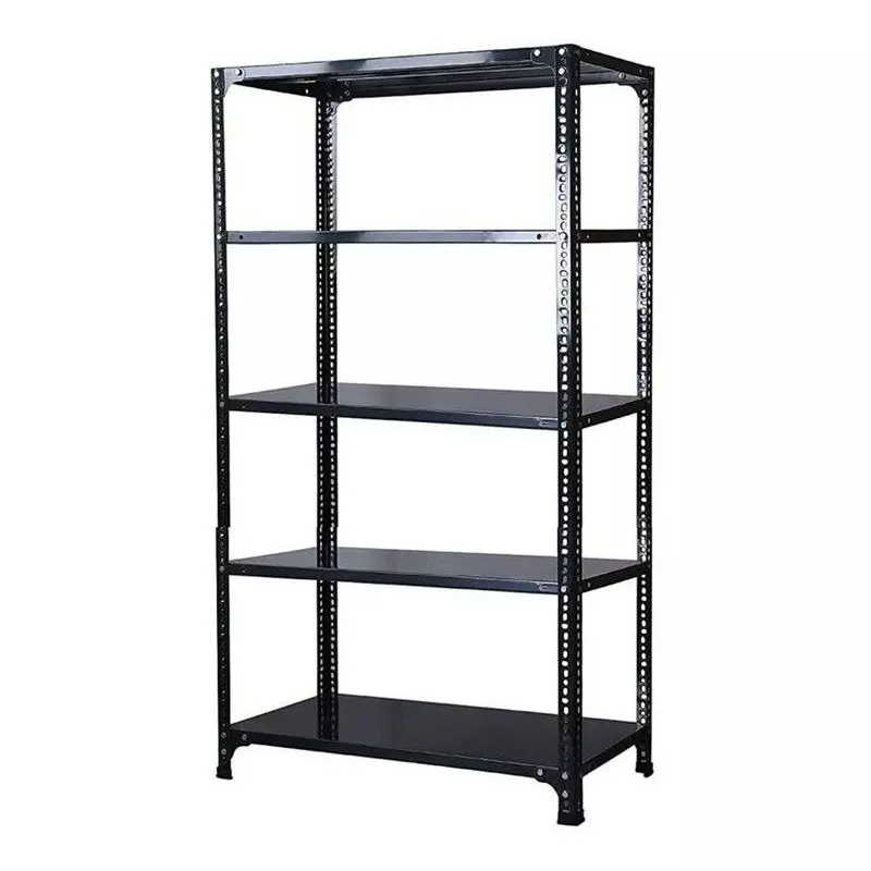 Spacious Luggage Rack Iron Grey Color 5 Shelves 24x36x37 inch Size