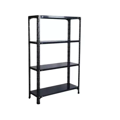 Spacious Luggage Rack Iron Grey Color 4 Shelves 15x24x48 inch Size