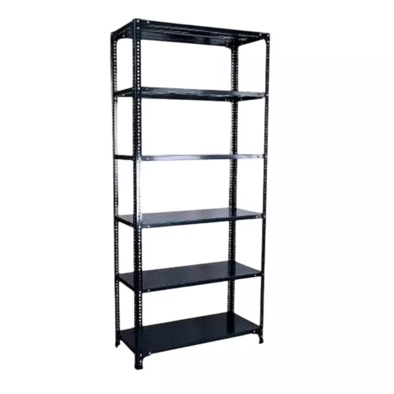 Spacious Luggage Rack Iron Grey Color 6 Shelves 15x24x47 inch Size
