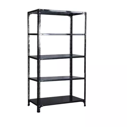 Spacious Luggage Rack Iron Grey Color 5 Shelves 15x24x86 inch Size