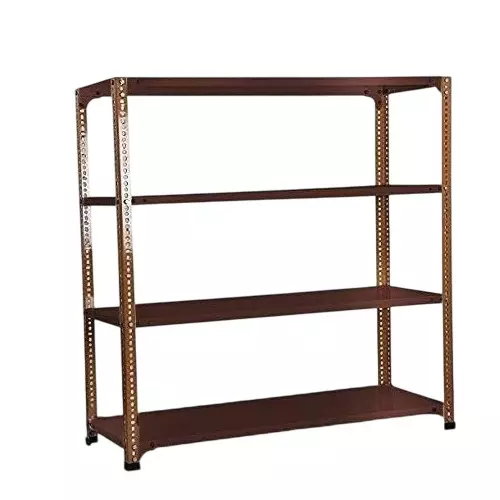 Spacious Luggage Rack Chocolate Brown Color 4 Shelves
