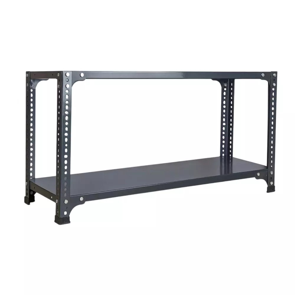 Spacious Shopsy Book Shelf Storage Rack Metal Grey Color 2 Shelves 24x9x30 inch, SP4/SHPY/G24x9x30
