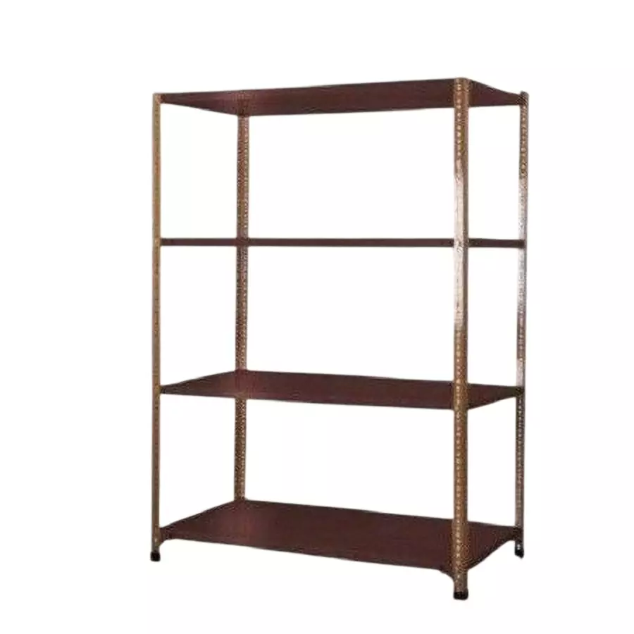 Spacious Metal Kitchen Cabinet Dark Chocolate 4 Shelves 18x36x59 inch Size