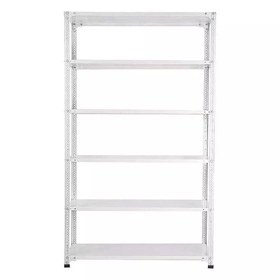 Spacious Metal Kitchen Cabinet White 6 Shelves 18X36X47 inch Size