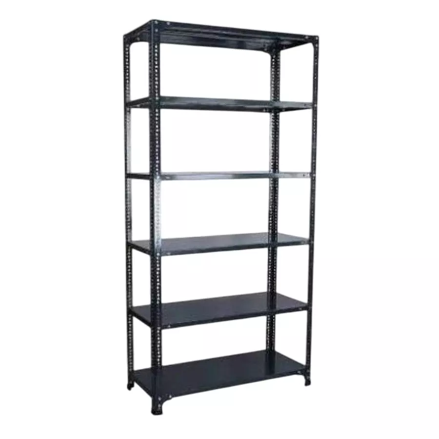 Spacious Metal Kitchen Cabinet Black 6 Shelves 24X36X77 inch Size