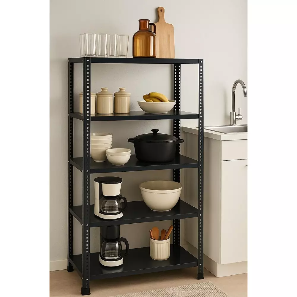 spacious-metal-kitchen-cabinet-black-5-shelves-12x24x59-inch