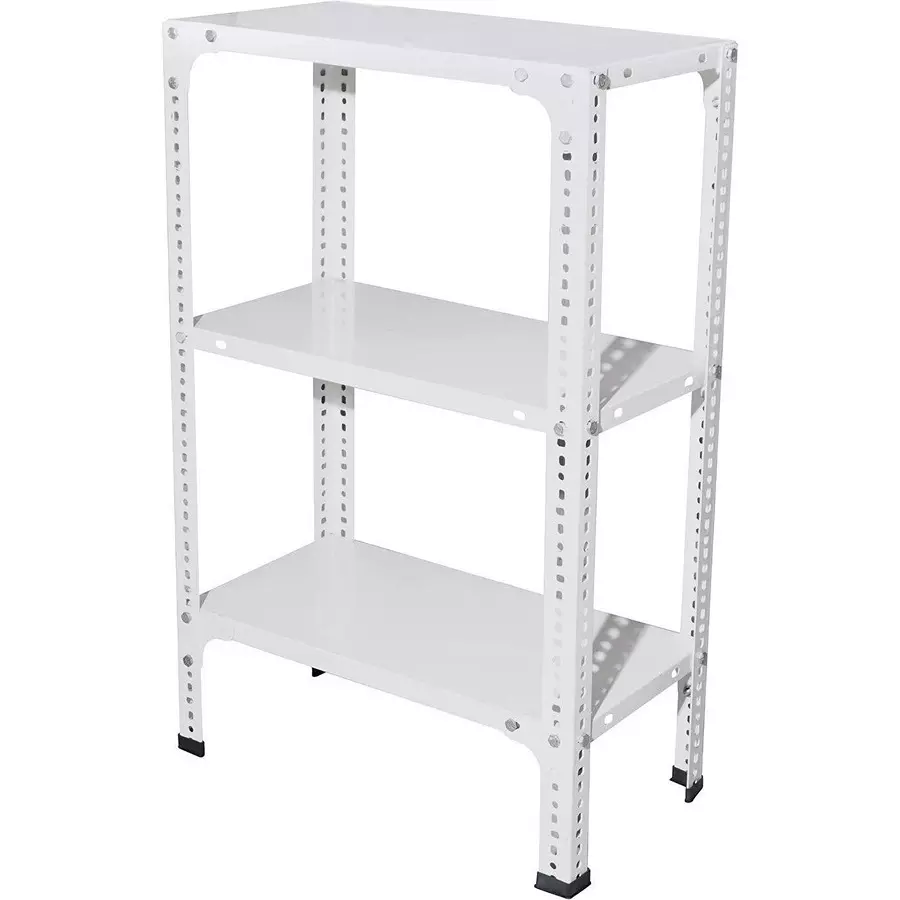 Spacious Luggage Rack White Color 3 Shelves 12x36x35 inch Size