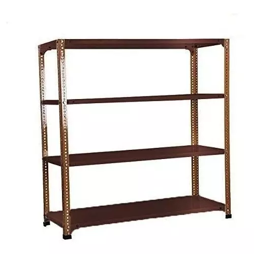 Spacious Luggage Rack Chocolate Brown Color 4 Shelves 15x36x87 inch Size