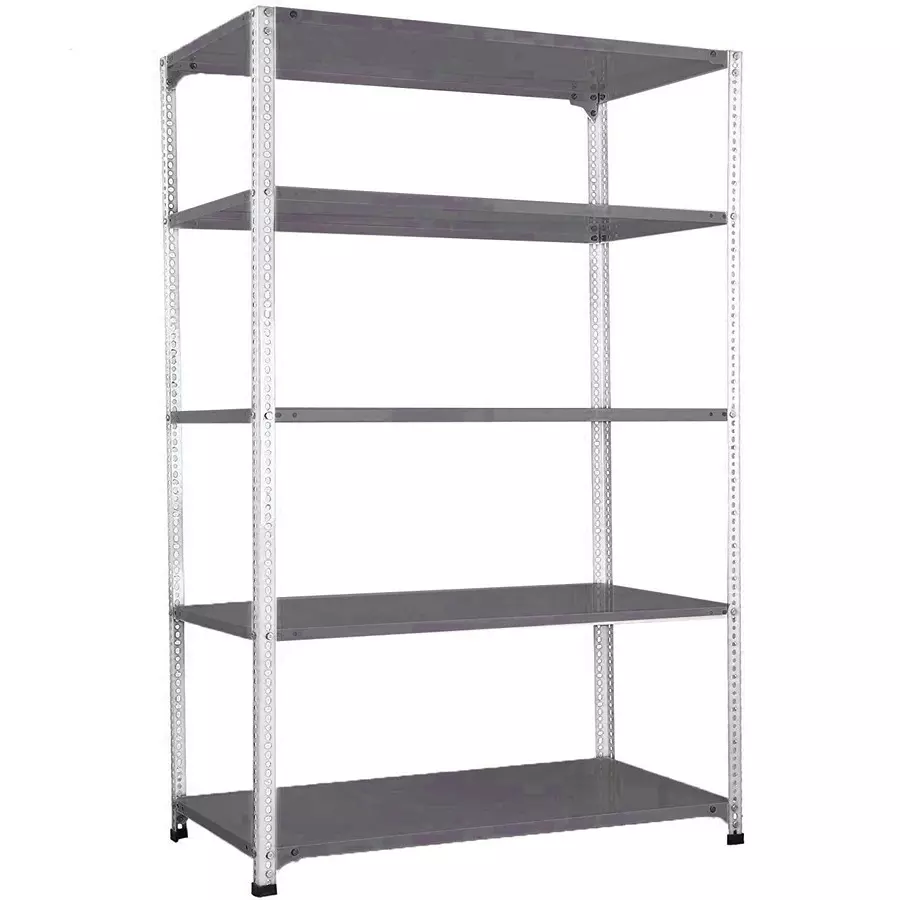 Spacious Luggage Rack Grey and White Color 5 Shelves 12x33x78 inch Size