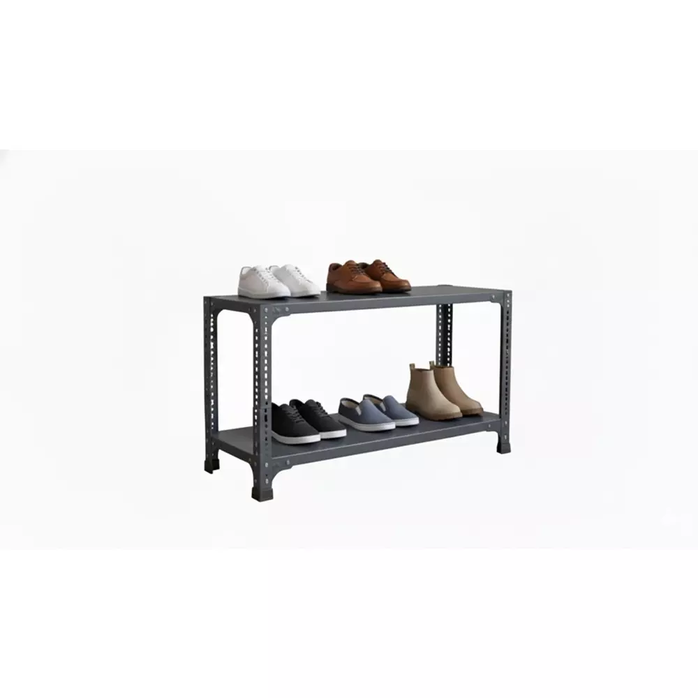 spacious-shopsy-shoe-metal-rack-grey-2-shelves-9x36x36-inch-size