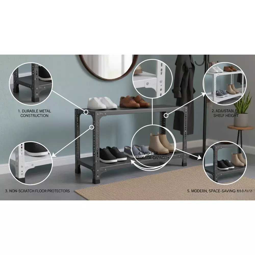spacious-shopsy-shoe-metal-rack-grey-2-shelves-9x36x36-inch-size