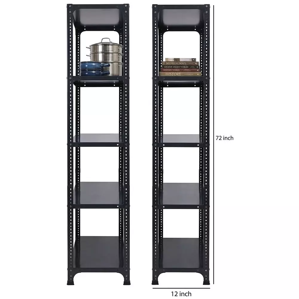 spacious-book-shelf-rack-metal-grey-5-shelves-72x36x12-inch-size