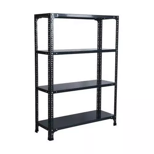 Spacious Luggage Rack Iron Grey Color 4 Shelves 12x24x86 inch Size