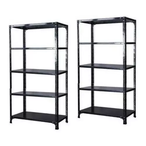Spacious Luggage Rack Iron Grey Color 5 Shelves 15x33x71 inch Size (Pack of 2)