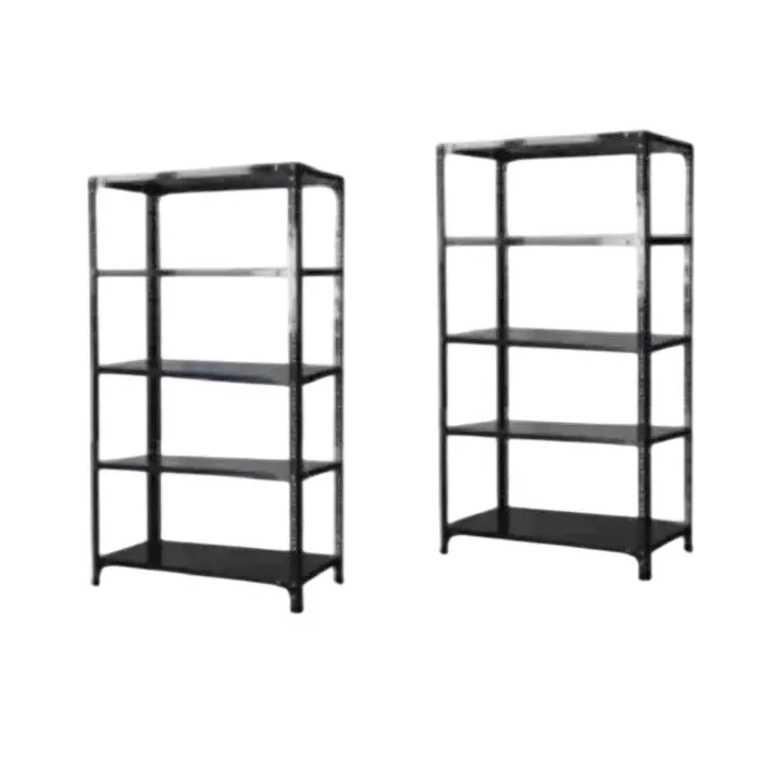 Spacious Luggage Rack Iron Grey Color 5 Shelves 15x36x86 inch Size (Pack of 2)