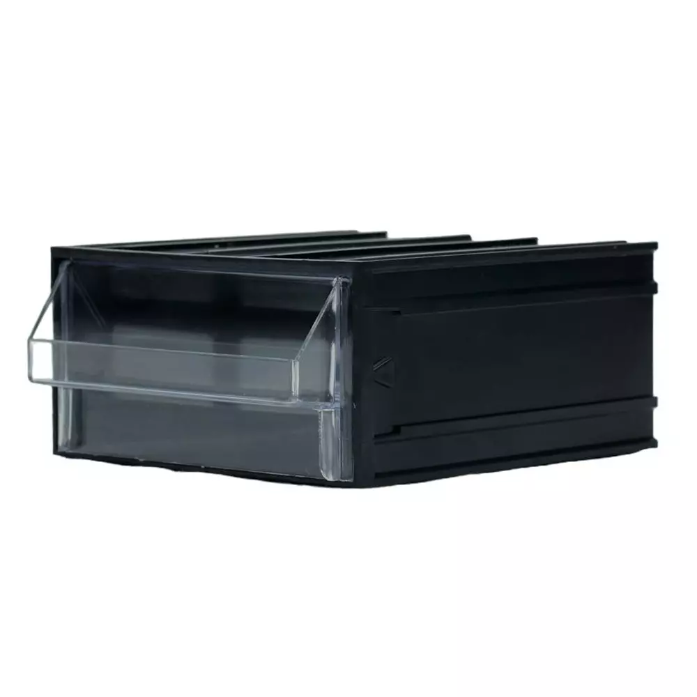 RS PRO Drawer Unit 56 mm 112 mm Transparent, Black 133 mm, 2806433